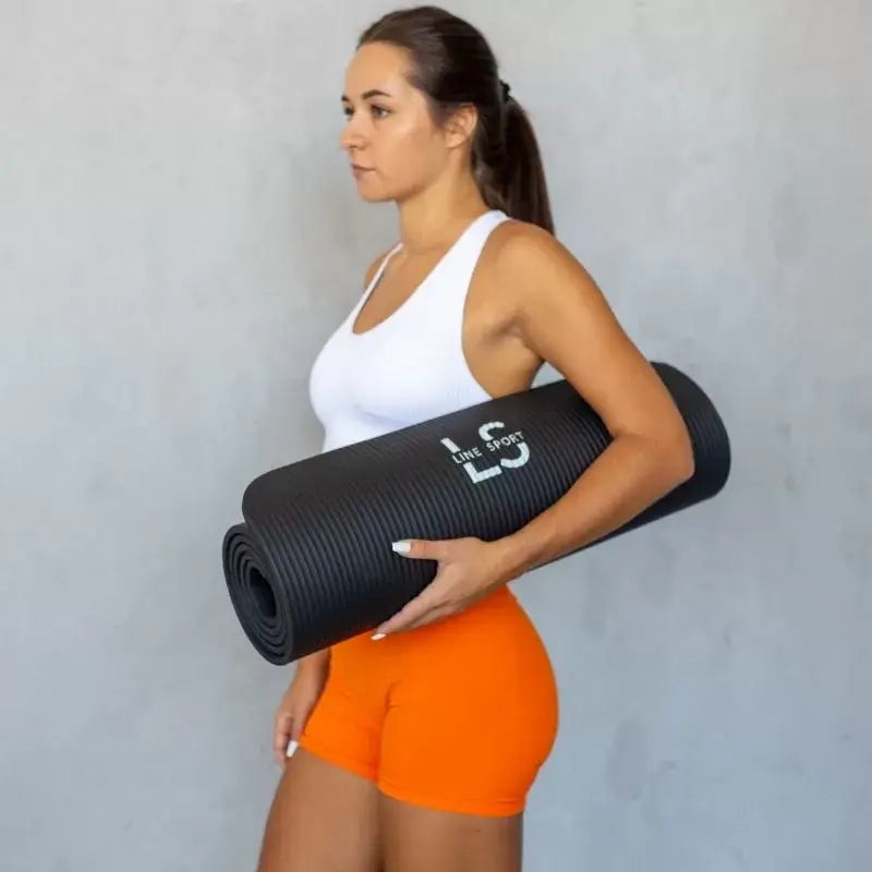 Exercise | Yoga | Mat | Fitness Equipment | 1cm thickness: Black
