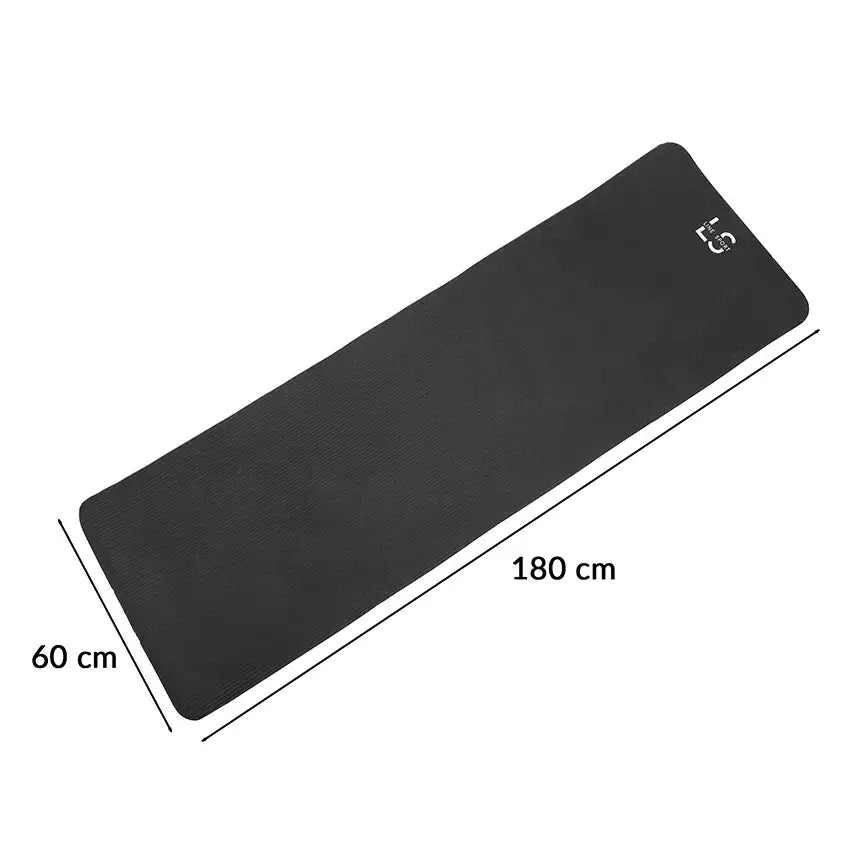 Exercise | Yoga | Mat | Fitness Equipment | 1cm thickness: Black